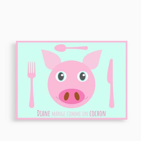 Set personnalisé "Manger comme un cochon"