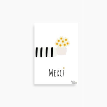 La petite carte MERCI (Marguerites)