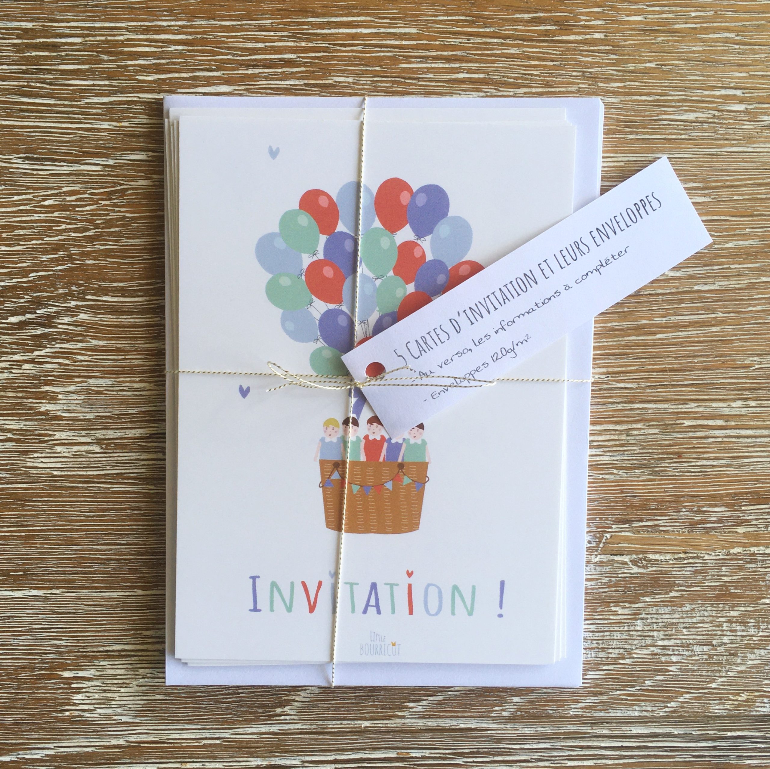 Cartes d'invitation anniversaire - Little bourricot