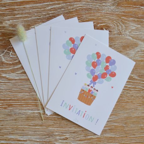 lot de 5 invitations -garcon