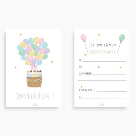 Cartes d'invitation FILLES