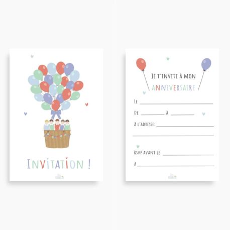 Cartes d'invitation GARCONS